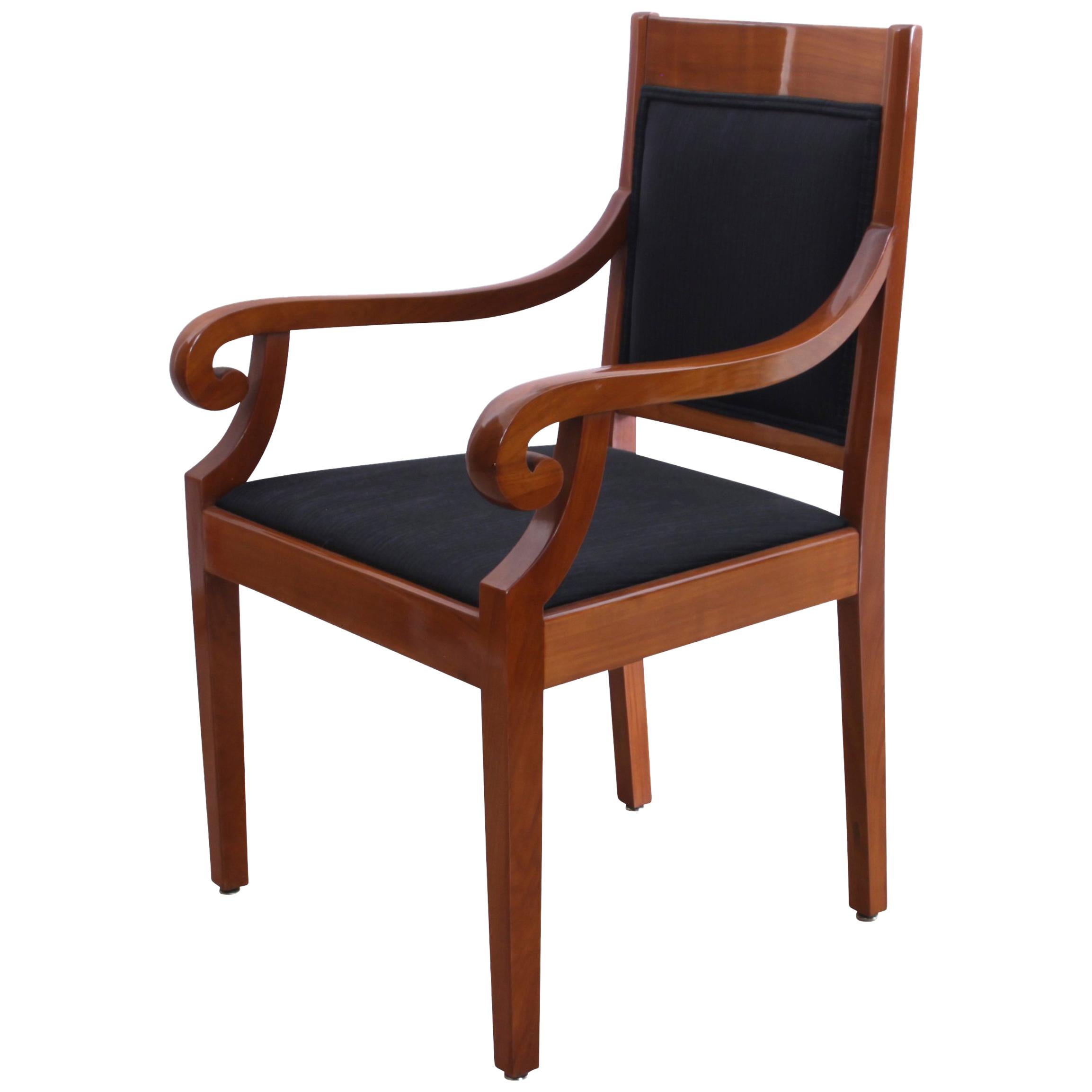 Biedermeier Style Armchair, Cherry wood, Shellac, South Germany, circa 1900