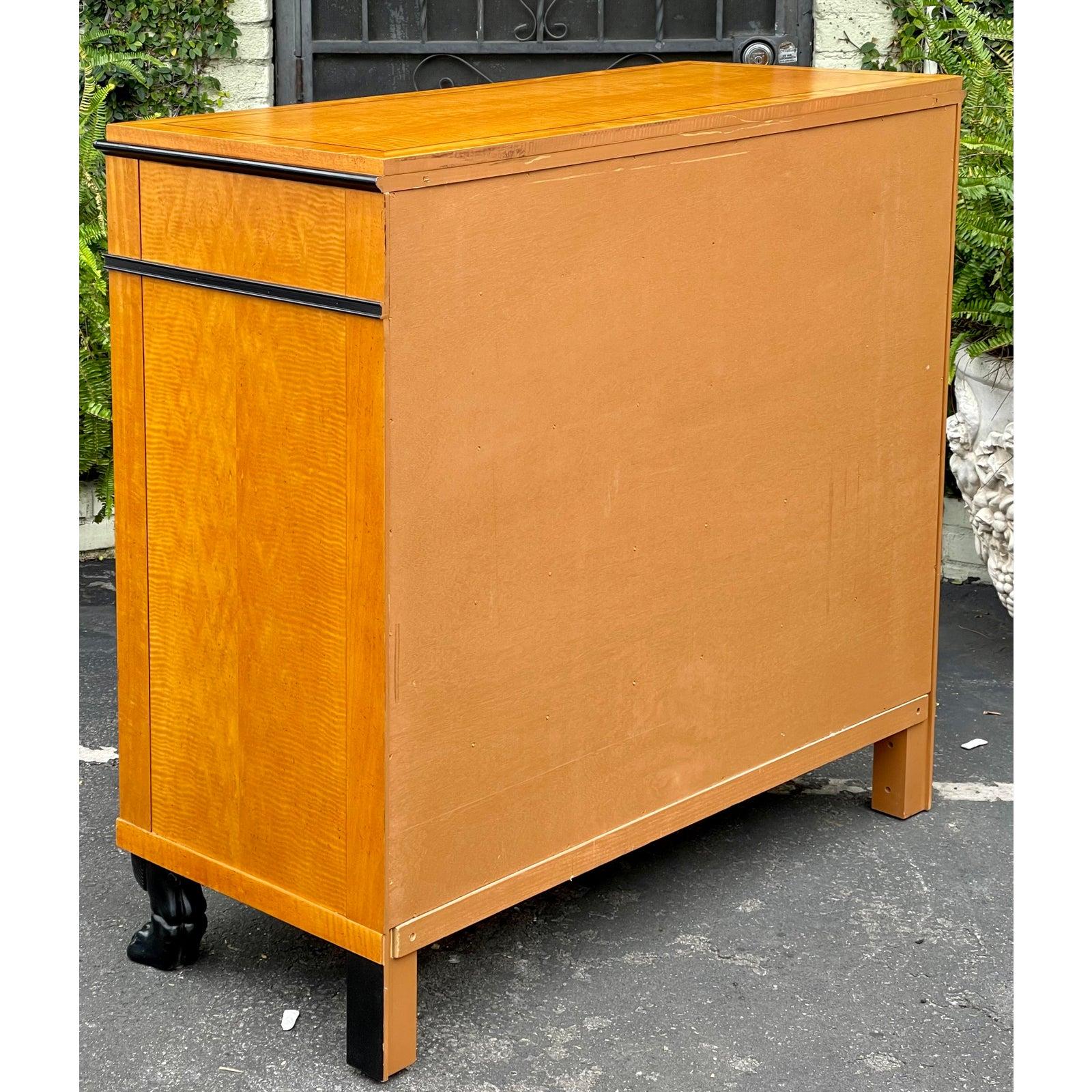 Biedermeier Style Baker Furniture Company Tiger Maple Commode Chest of Drawers 2