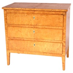 Biedermeier Style Birch Chest of Drawers
