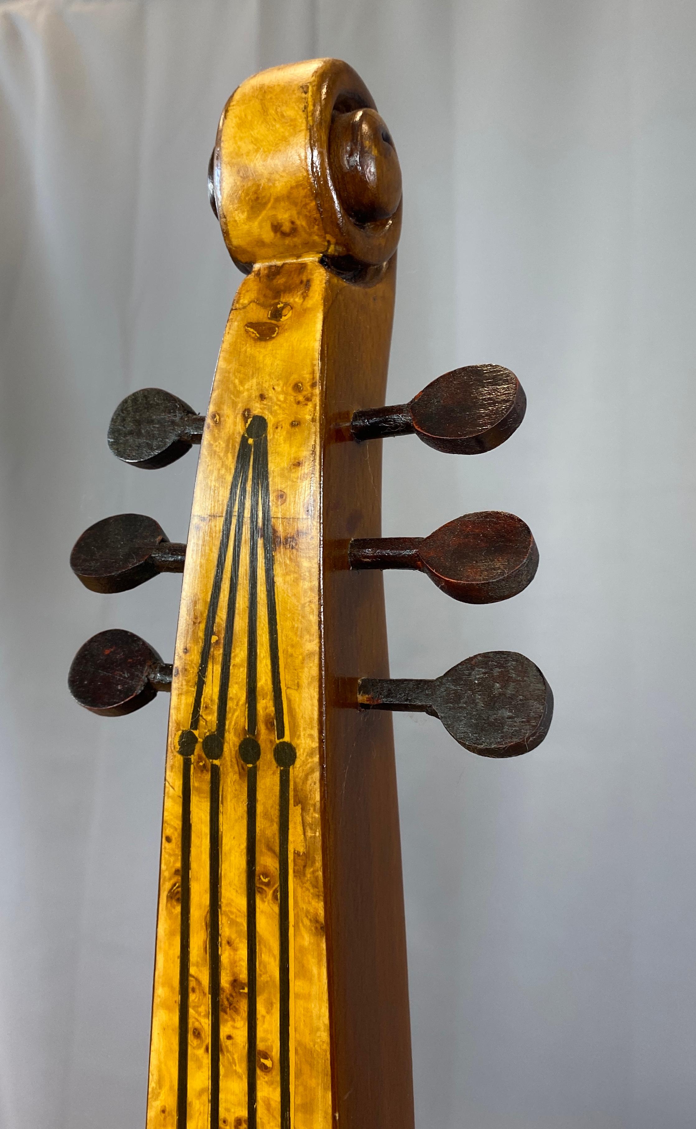 Biedermeier Style Burl-Wood Cello Chest of Drawers w/Hidden Cabinet For Sale 12