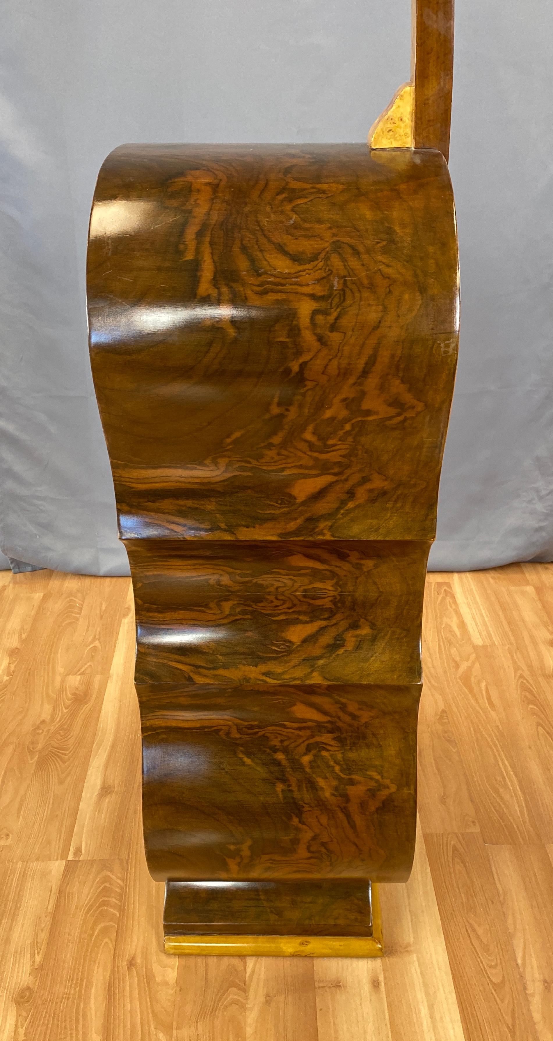 Biedermeier Style Burl-Wood Cello Chest of Drawers w/Hidden Cabinet In Good Condition For Sale In San Francisco, CA