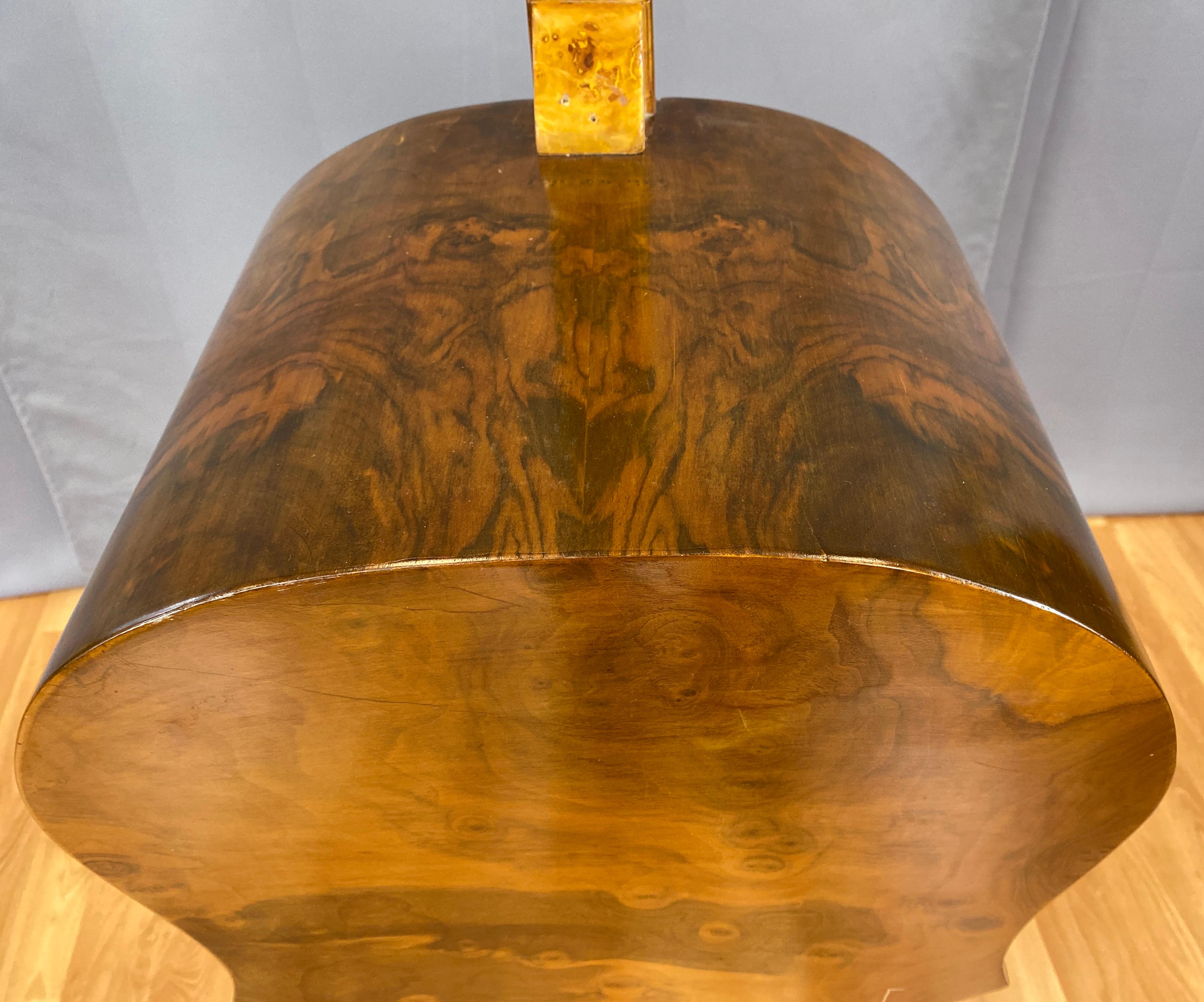 Biedermeier Style Burl-Wood Cello Chest of Drawers w/Hidden Cabinet For Sale 4
