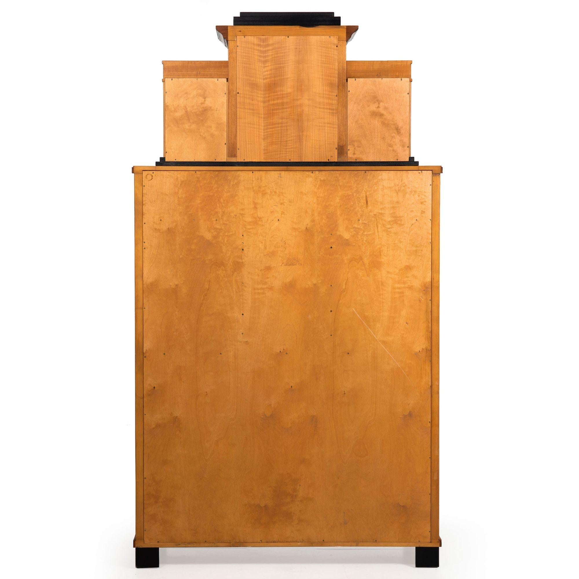 Biedermeier Style Burled Birchwood Secretary Desk by Colombo Mobili For ...