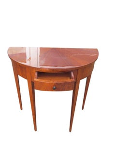 Biedermeier Style Console in Walnut Wood