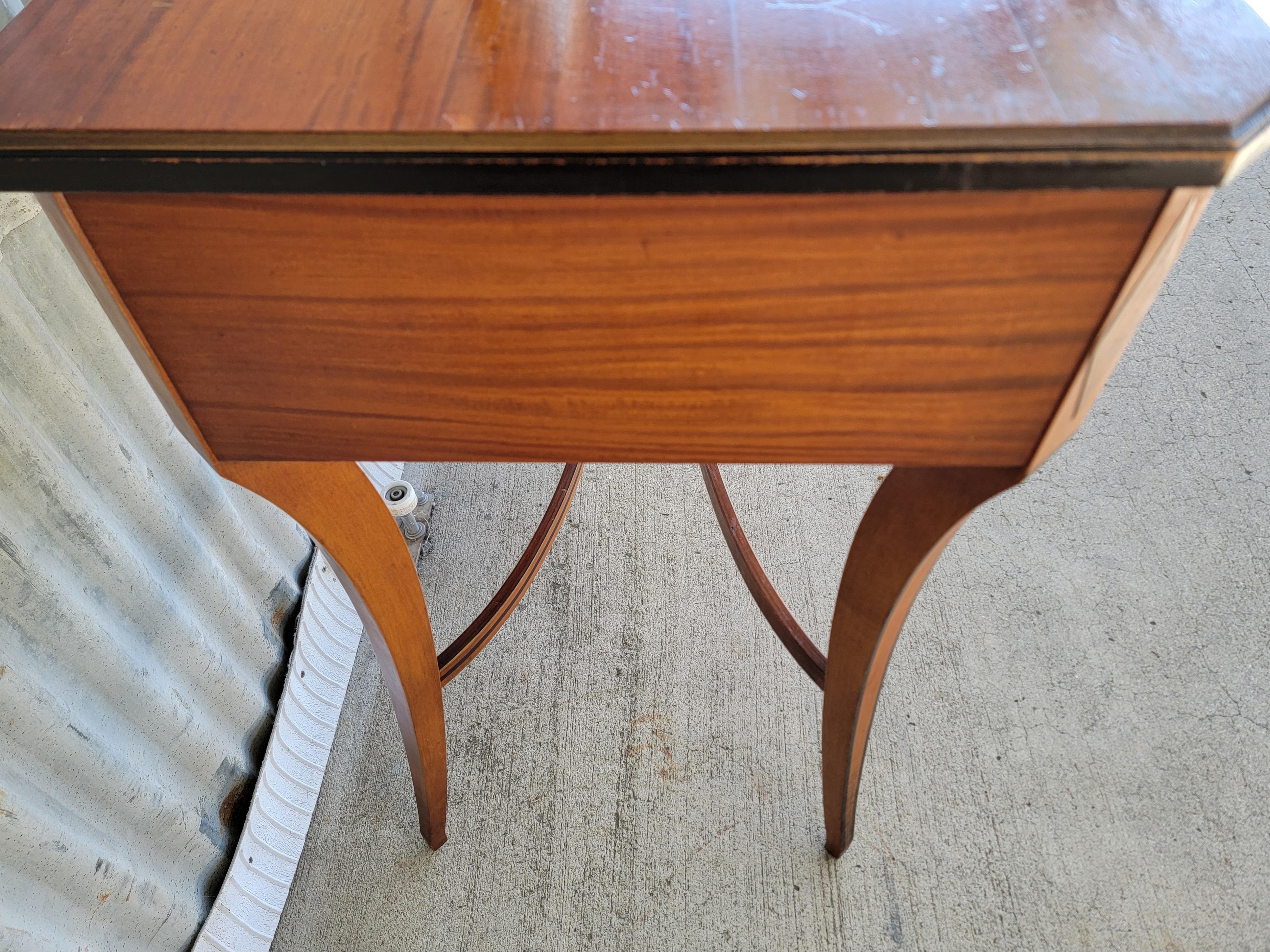 Satinwood Biedermeier Style Console / Serving Table 1920's For Sale