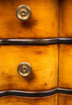 Biedermeier Style Ebonized Maple Chest of Drawers