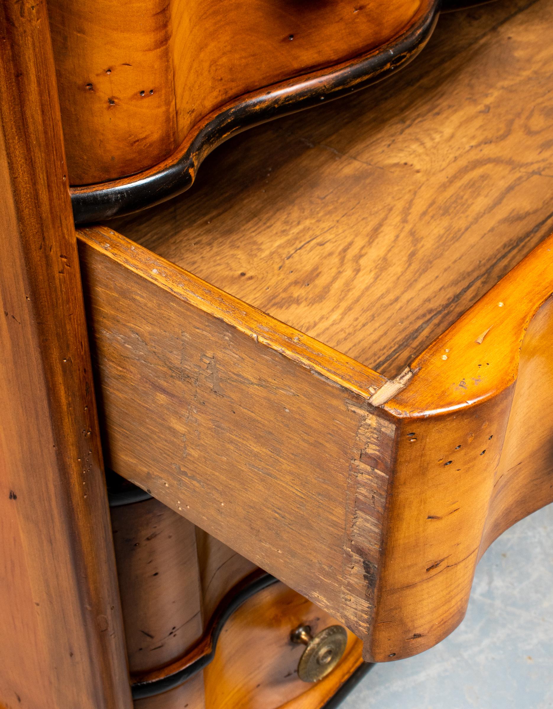 20th Century Biedermeier Style Ebonized Maple Chest of Drawers