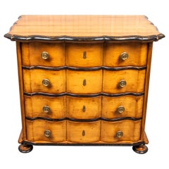 Antique Biedermeier Style Ebonized Maple Chest of Drawers