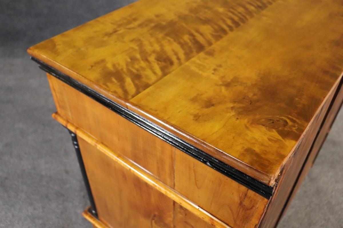 Comò a quattro cassetti in betulla ebanizzata in stile Biedermeier Circa 1890 in vendita 1