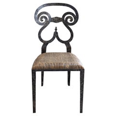 Biedermeier Style Forged Iron Dining Chairs
