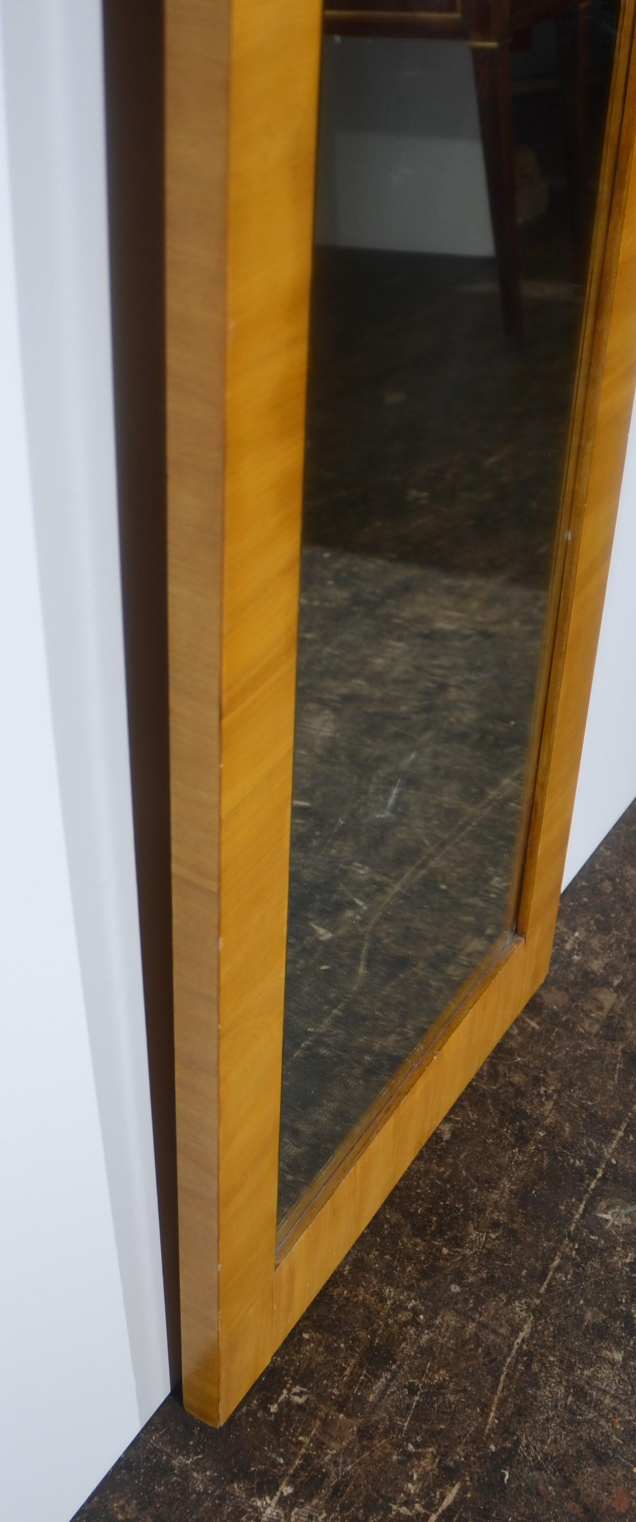 Wood Biedermeier Style Full Length Mirror