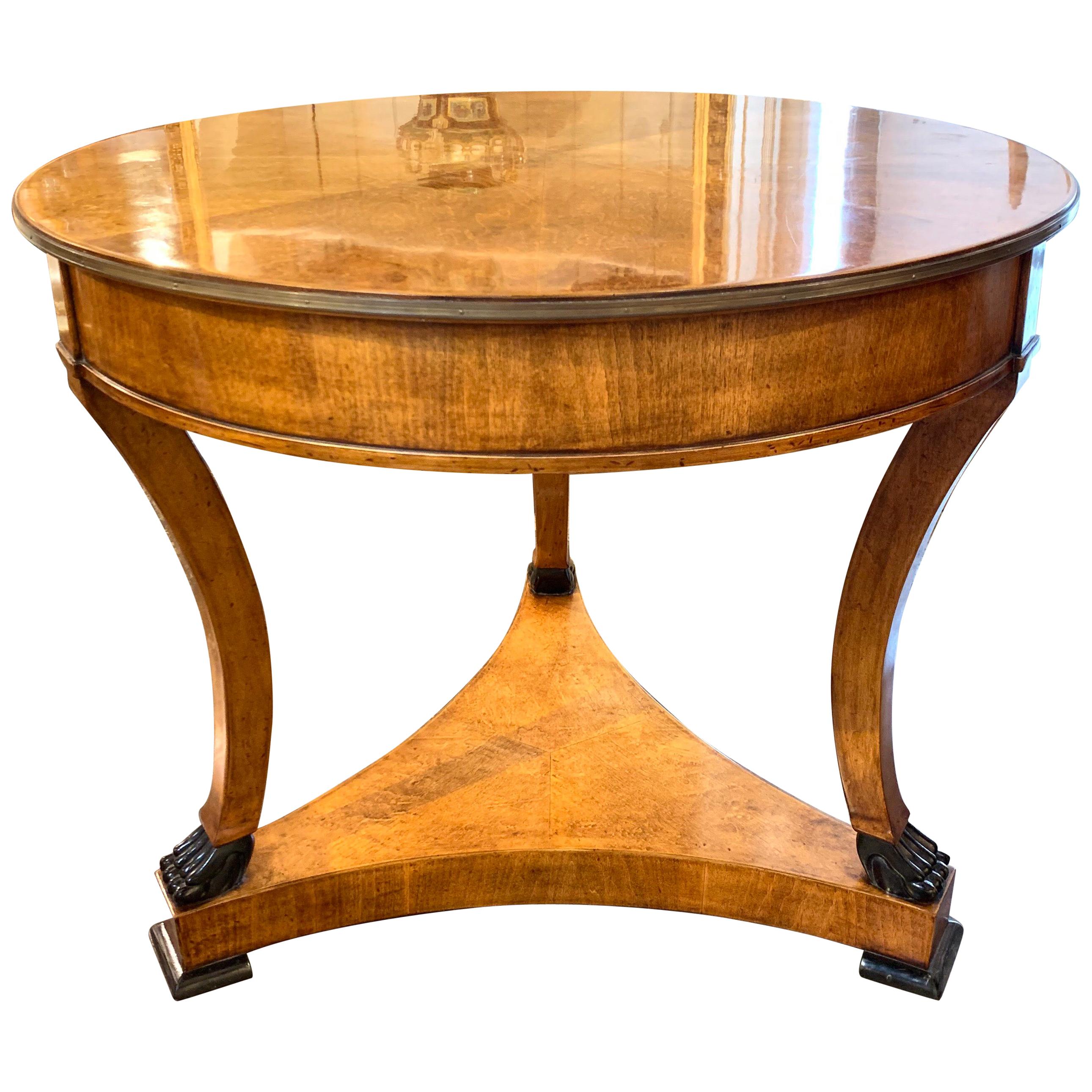 Biedermeier Style Mahogany Center Table