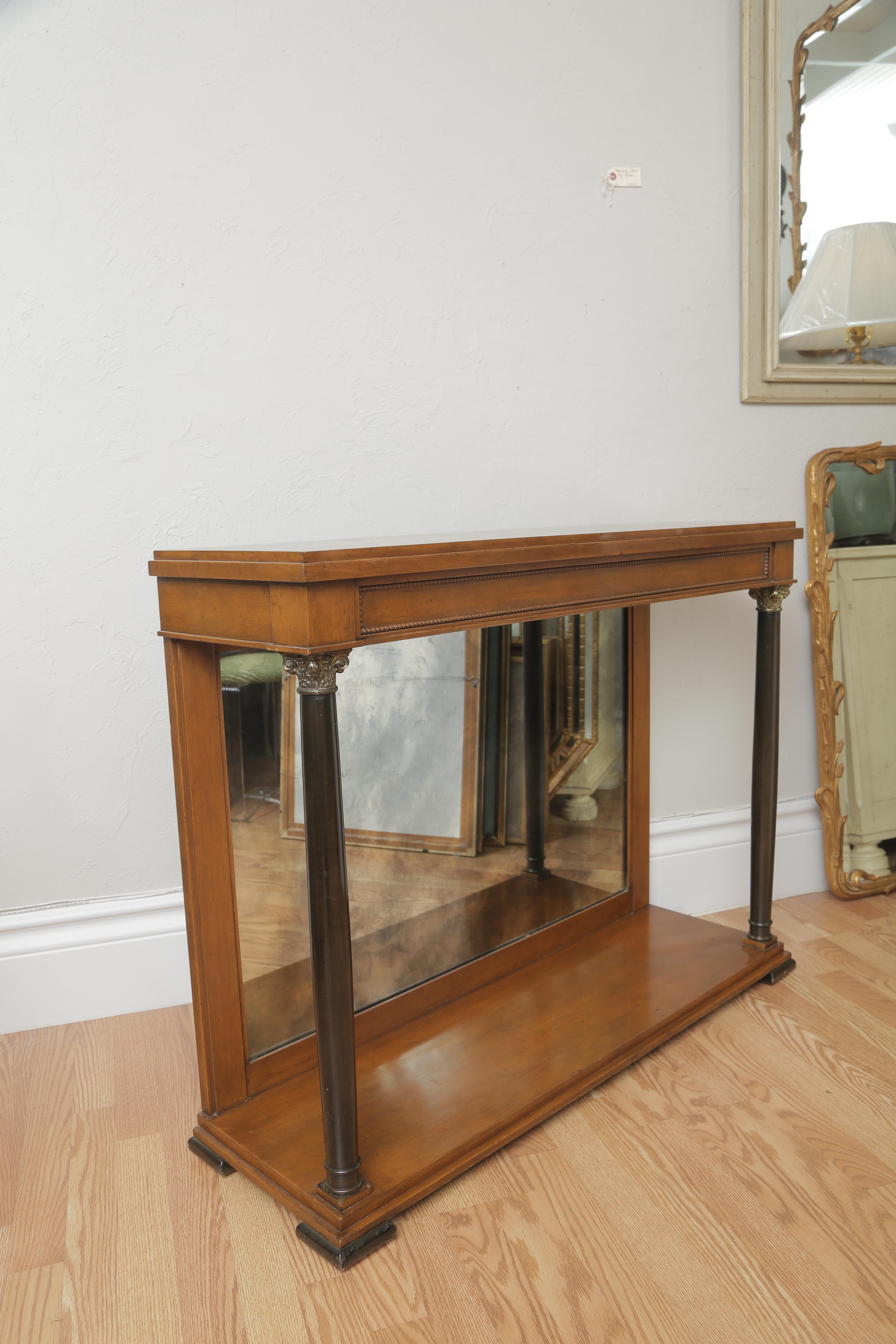 Biedermeier Style Mirrored Front Console For Sale 4