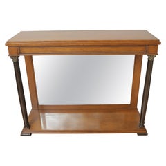 Vintage Biedermeier Style Mirrored Front Console