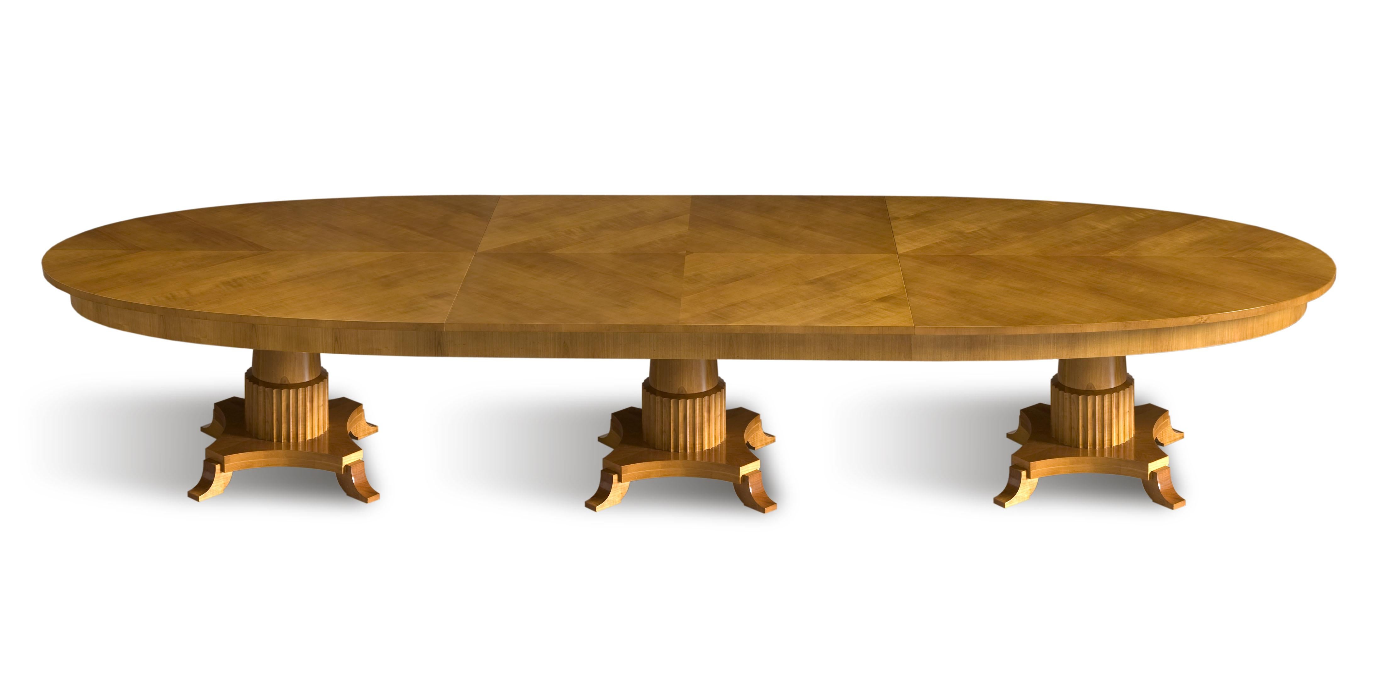 Biedermeier style oval table made of cherrywood
Made to order in different finishes and different dimension.