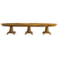 Biedermeier Style Oval Table Made of Cherry Wood, Custom Made