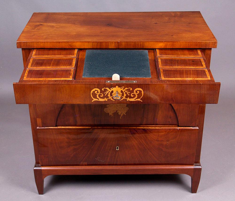 Biedermeier Style Pine Chest of Drawers with a Writing Desk, circa 1830 In Good Condition In Liverpool, GB