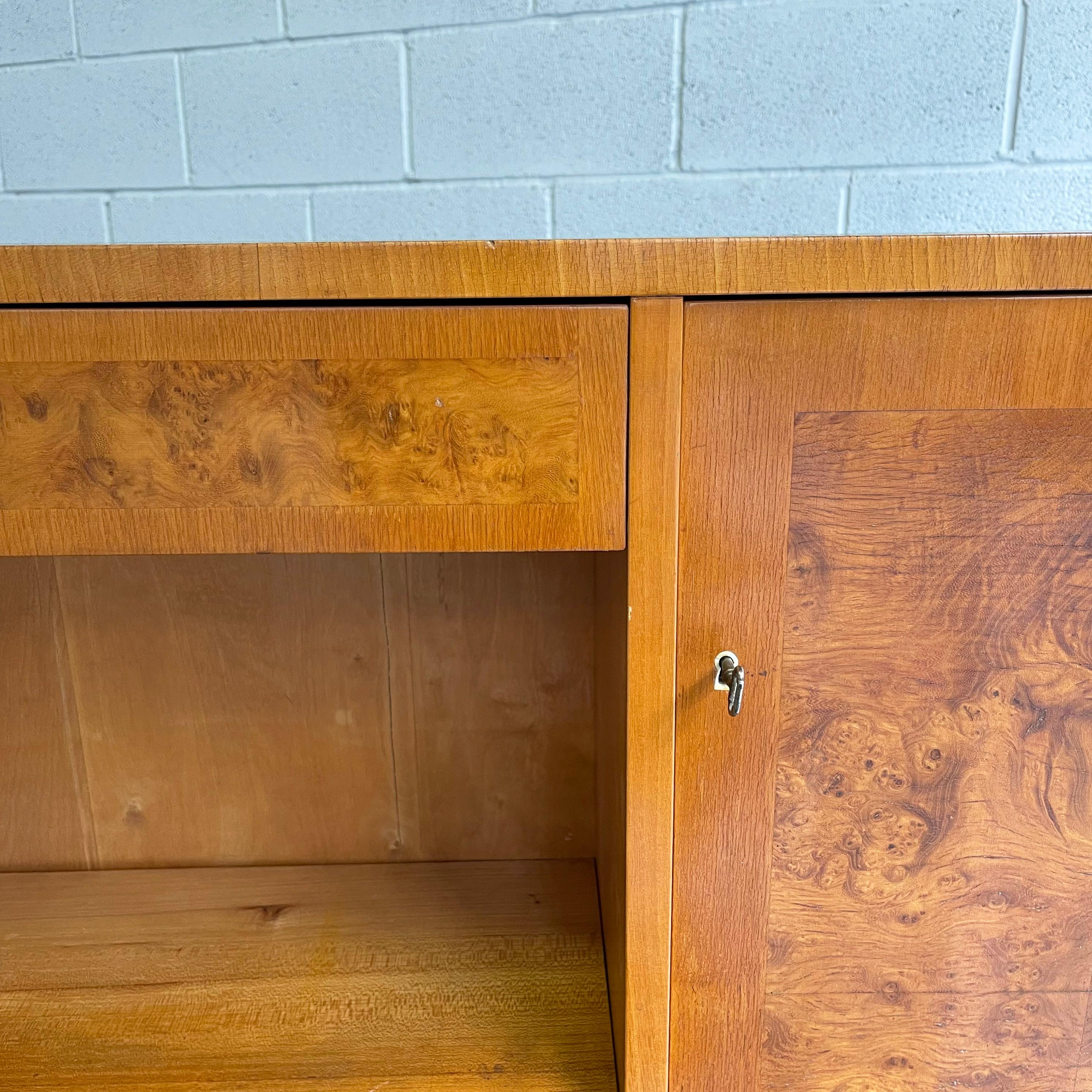 Biedermeier Style Satinwood Bookcase Credenza 4