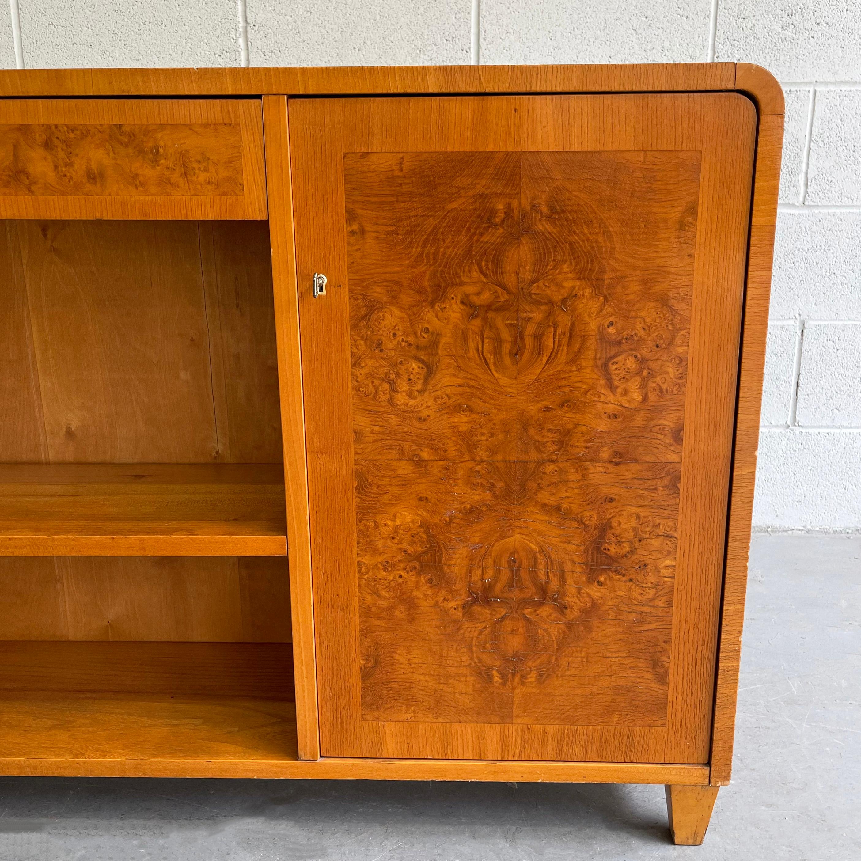 Biedermeier Style Satinwood Bookcase Credenza 3