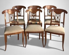 Set di sei sedie austriache in stile Biedermeier