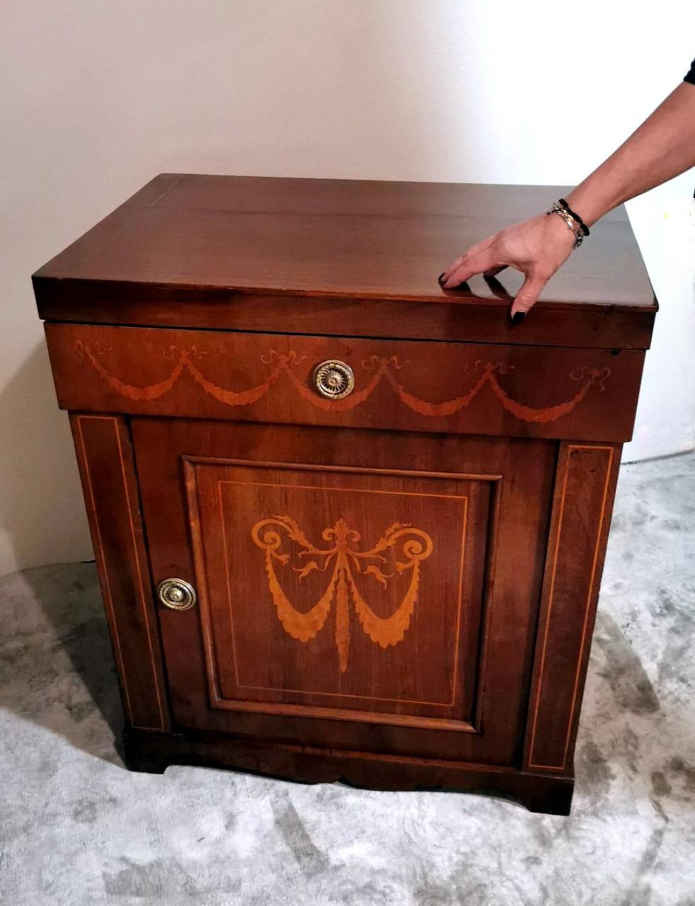 Biedermeier Style Small Italian Sideboard For Sale 13