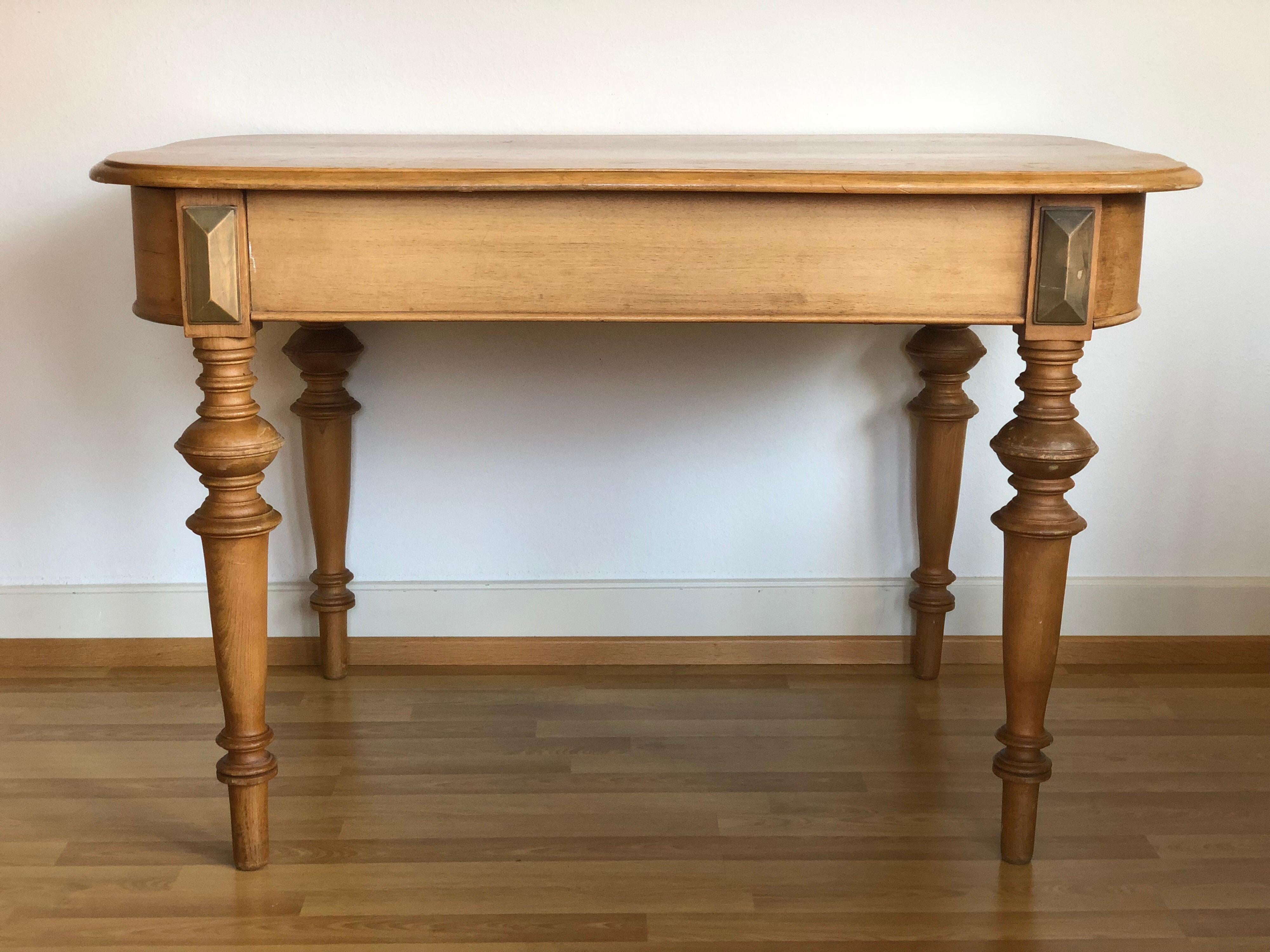 Hand-Carved Biedermeier SALE Tyrolean Farm Country Dining Table, Early 20th Century