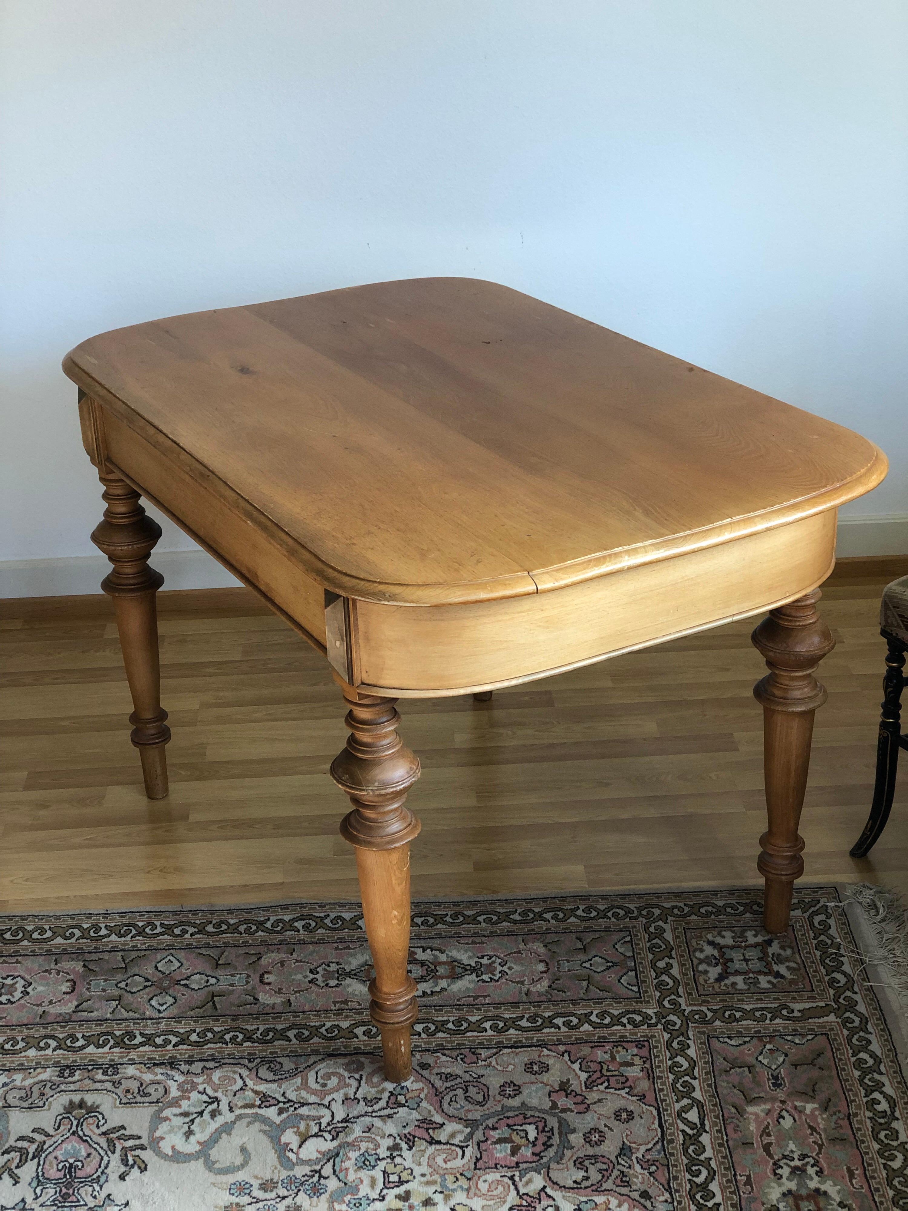 Biedermeier SALE Tyrolean Farm Country Dining Table, Early 20th Century In Good Condition In Sofia, BG