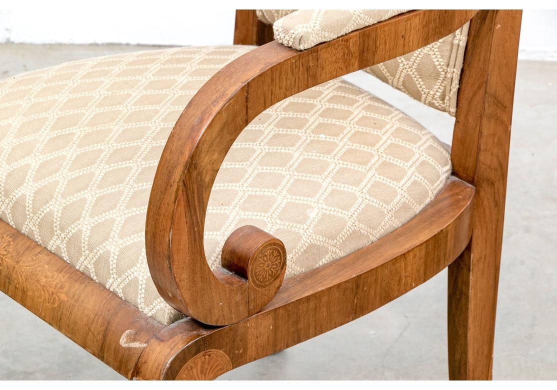 Sillón con Brazos Tapizado Estilo Biedermeier siglo XIX en venta