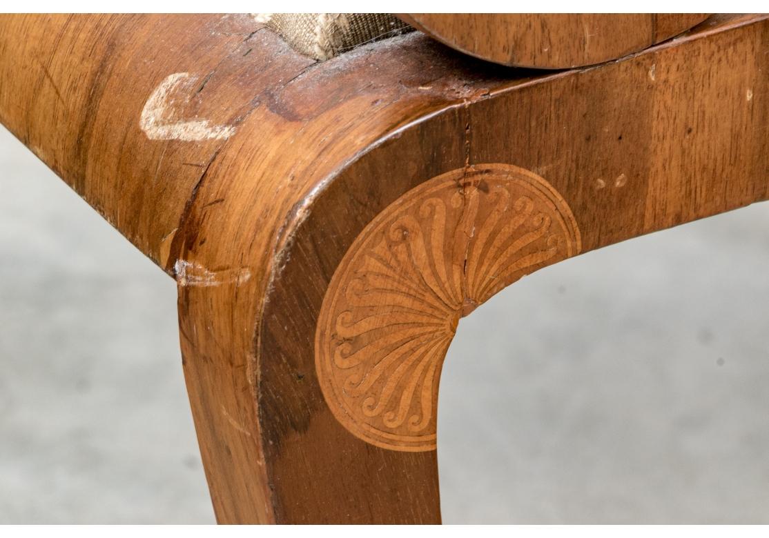 Sillón con Brazos Tapizado Estilo Biedermeier en venta 1