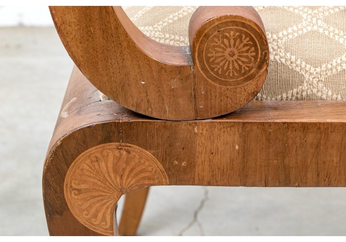 Sillón con Brazos Tapizado Estilo Biedermeier en venta 3