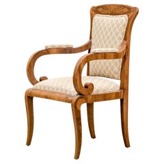Biedermeier Style Upholstered Arm Chair