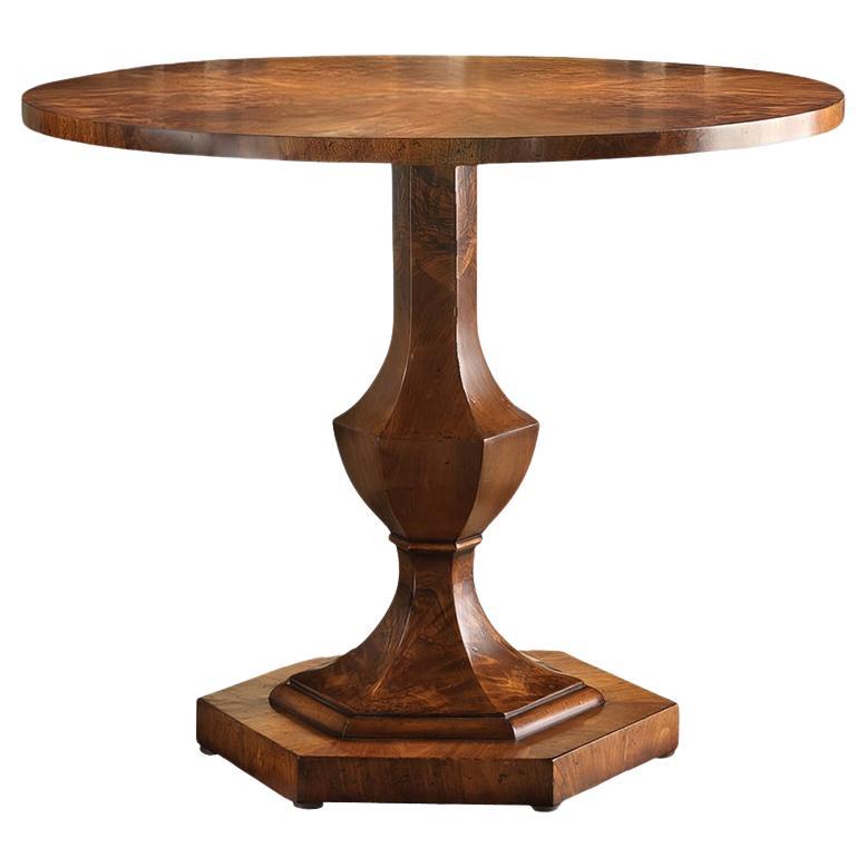 Biedermeier Style Walnut Table For Sale