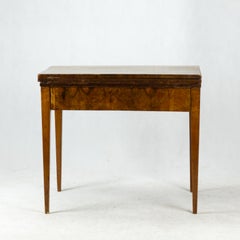 Biedermeier Table, Walnut Veneer, Antique Design, Austria, Circa 1820