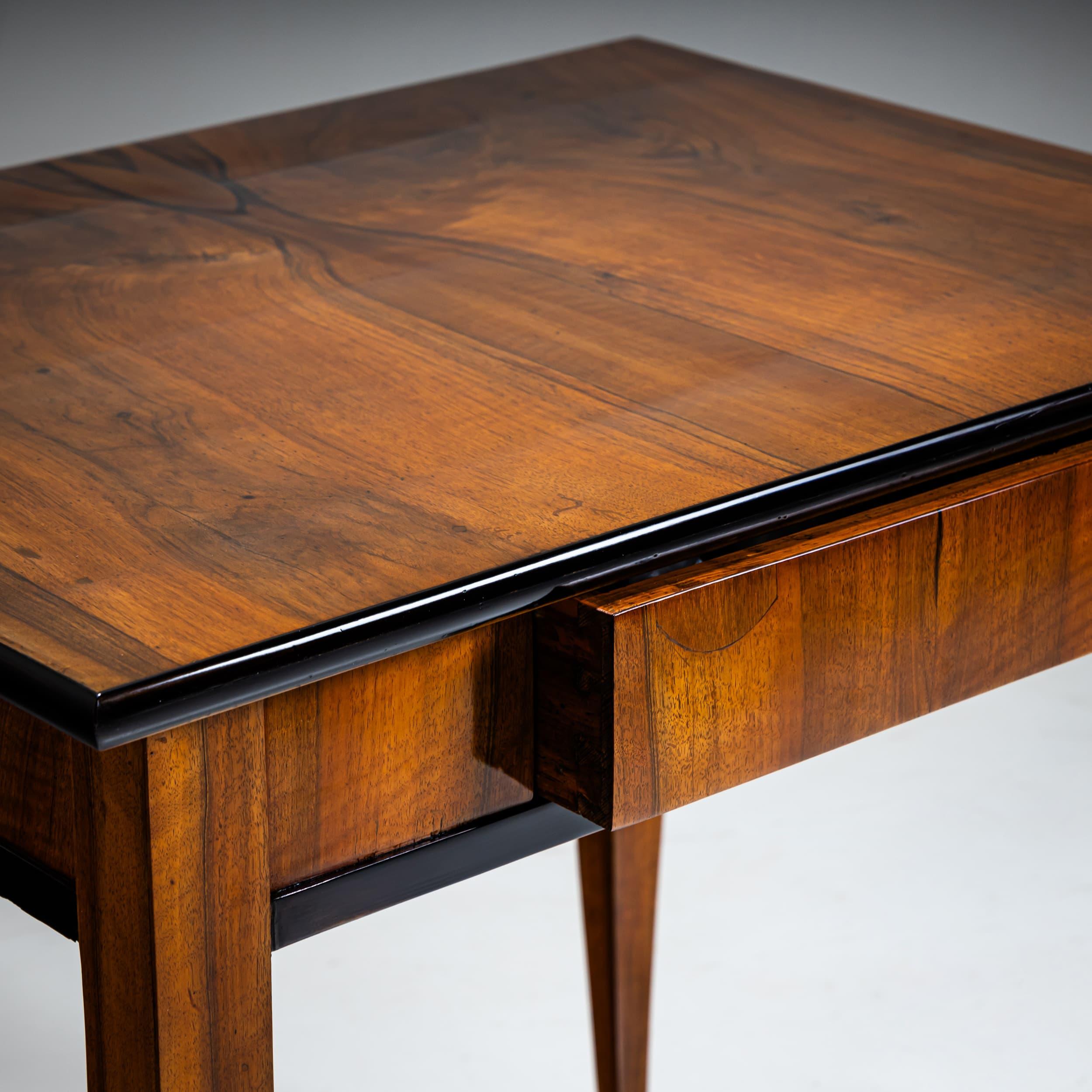 Walnut Biedermeier Table, circa 1820 For Sale