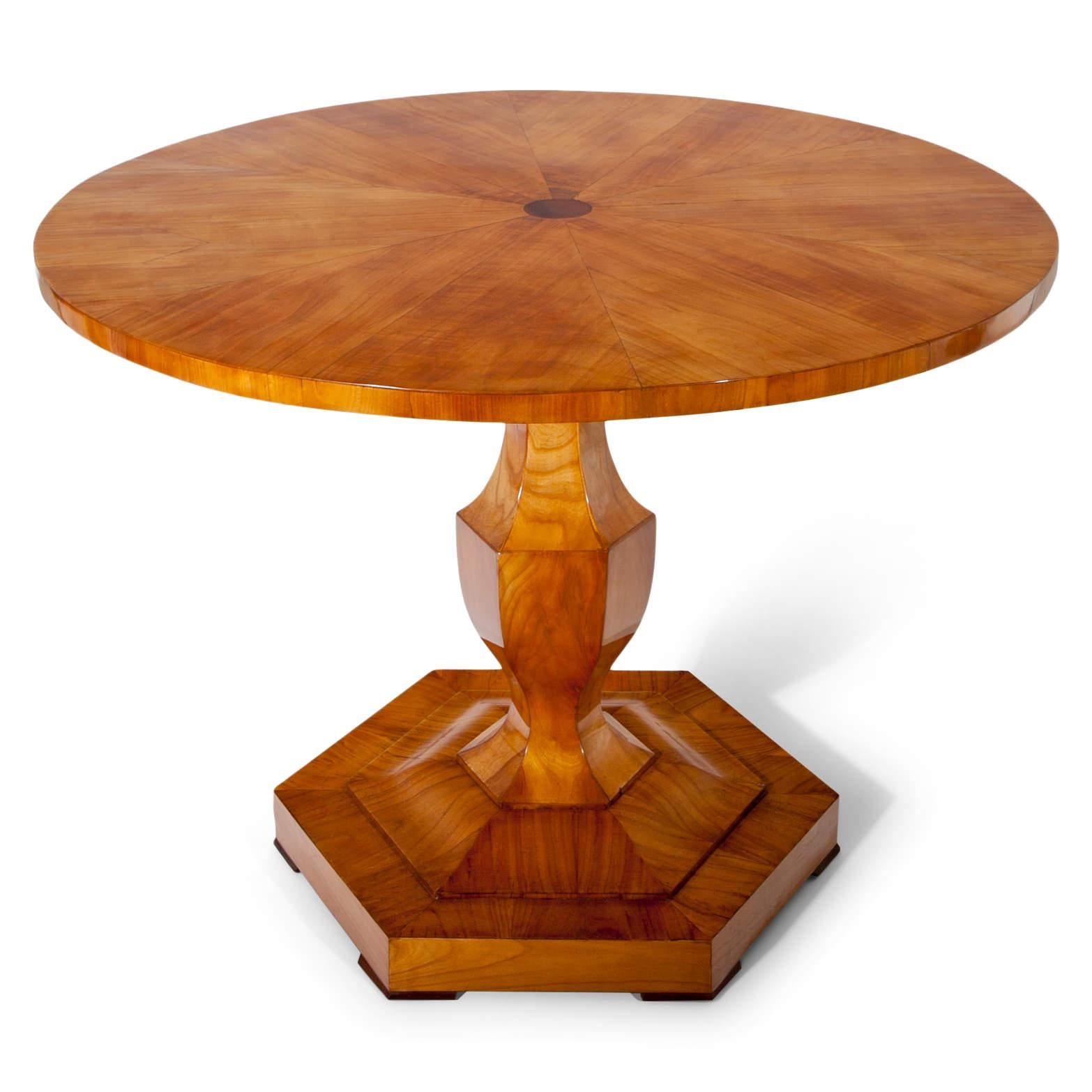 Veneer Biedermeier Table, Danube Monarchy, 1820-1825