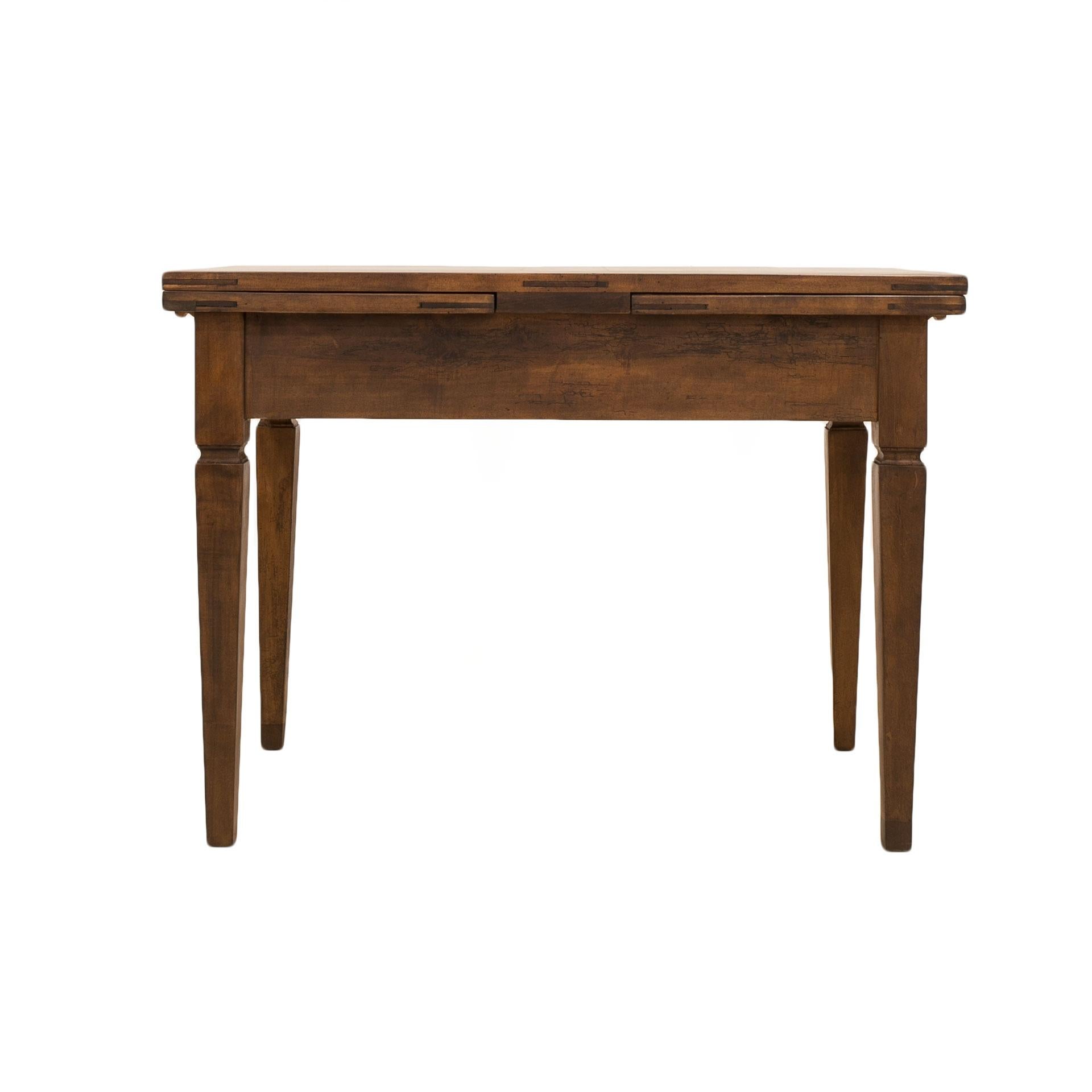 This Biedermeier table comes from Germany from circa 19th century. It is made of maple wood. Very stable, comfortable and easy to unfold. It's after a partial renovation. The surface has been protected with top quality oils and waxes. There are