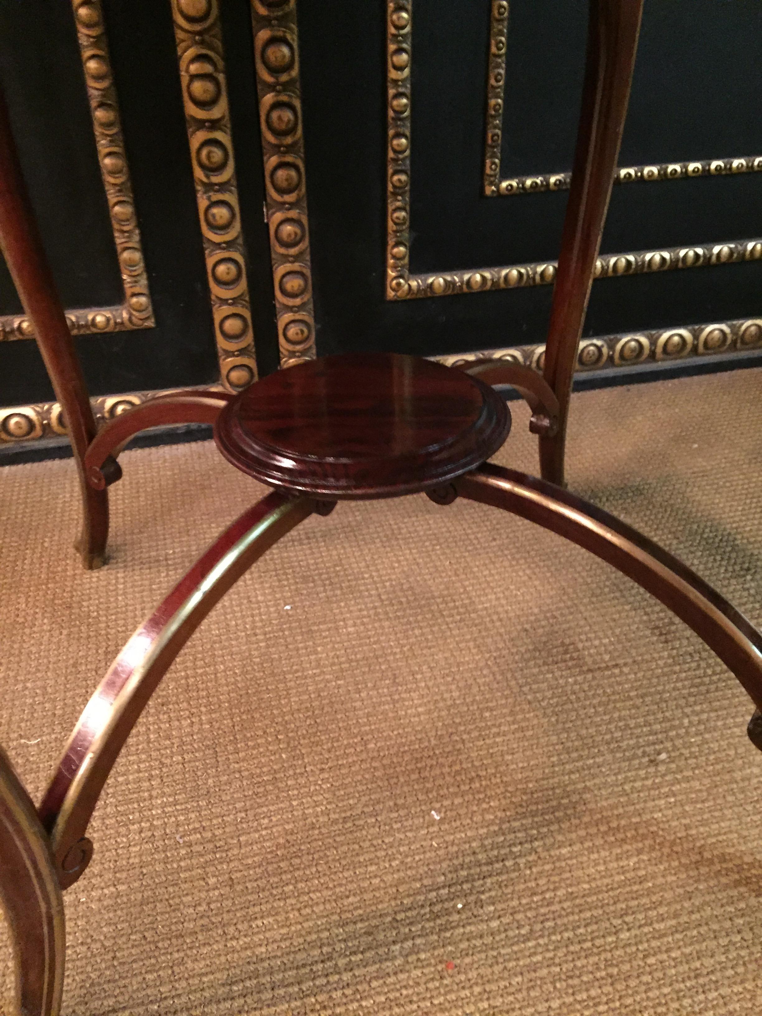 Antique Biedermeier Table Mahogany Inlaid with Mother of Pearl inlay 1870 For Sale 6
