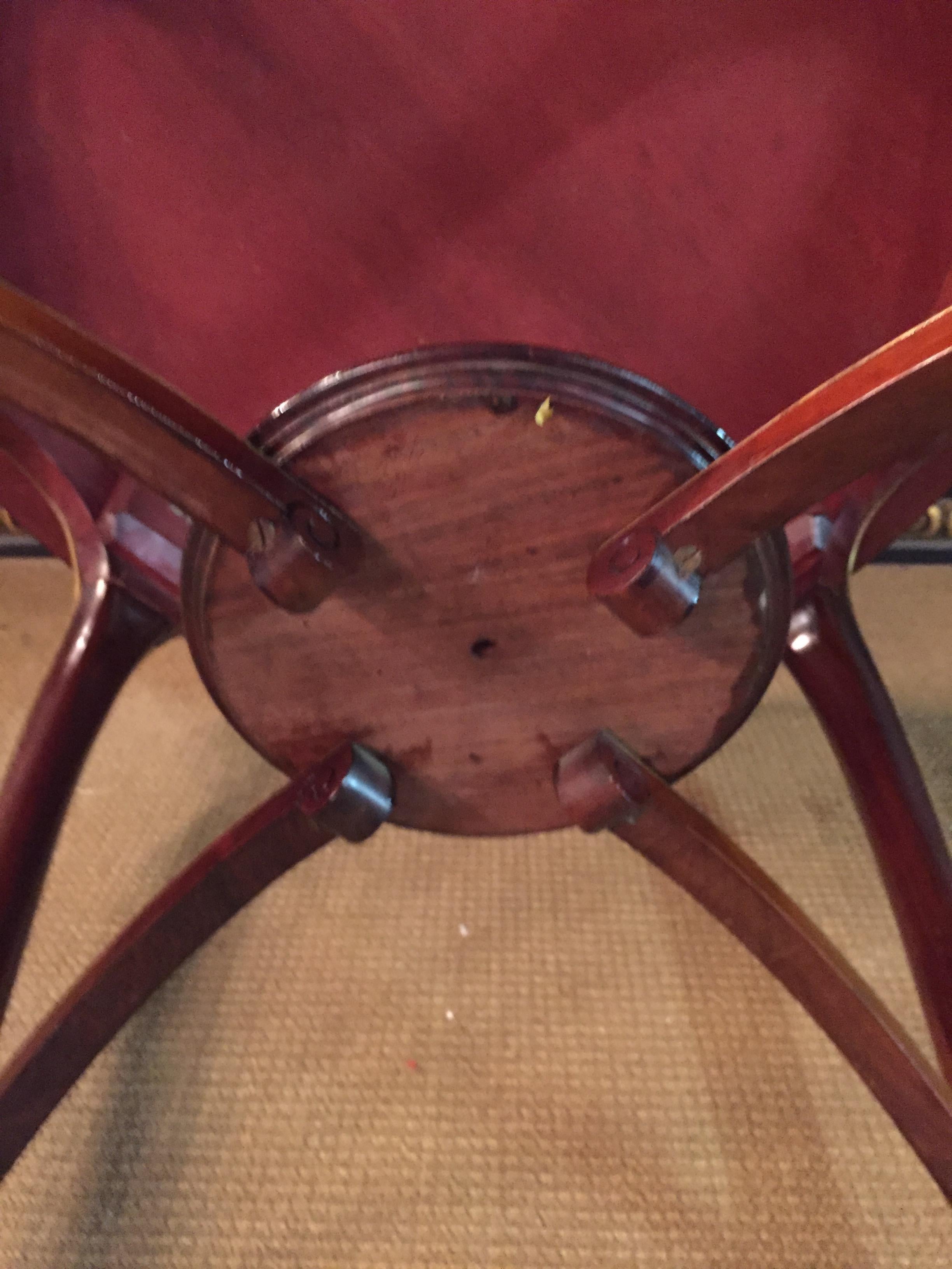 Antique Biedermeier Table Mahogany Inlaid with Mother of Pearl inlay 1870 For Sale 12