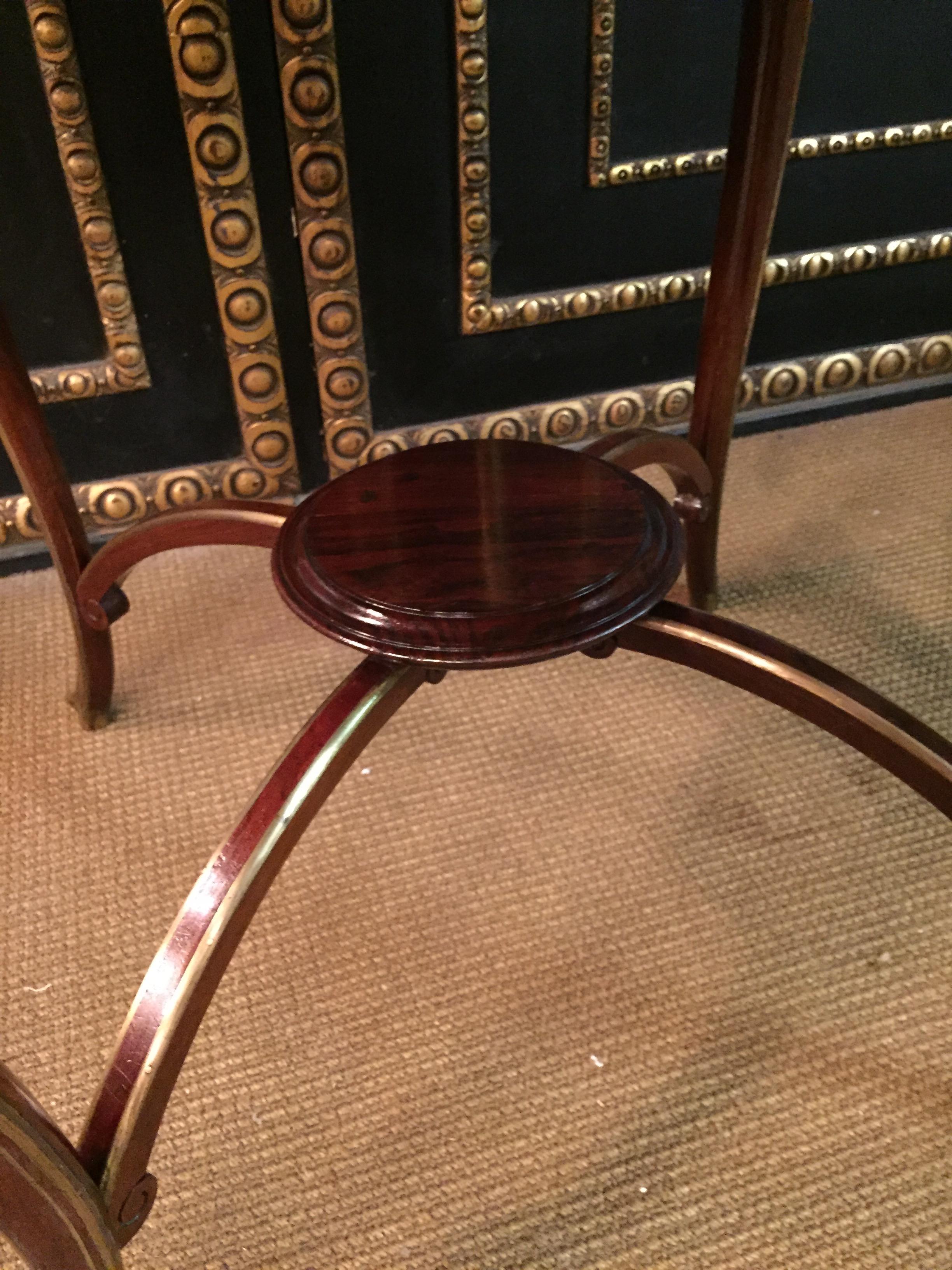 Antique Biedermeier Table Mahogany Inlaid with Mother of Pearl inlay 1870 For Sale 3
