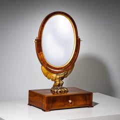Biedermeier Table Mirror with Eagle, Vienna, Early 19th Century