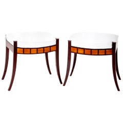 Biedermeier Tabourets, Prob. Scandinavia, circa 1830