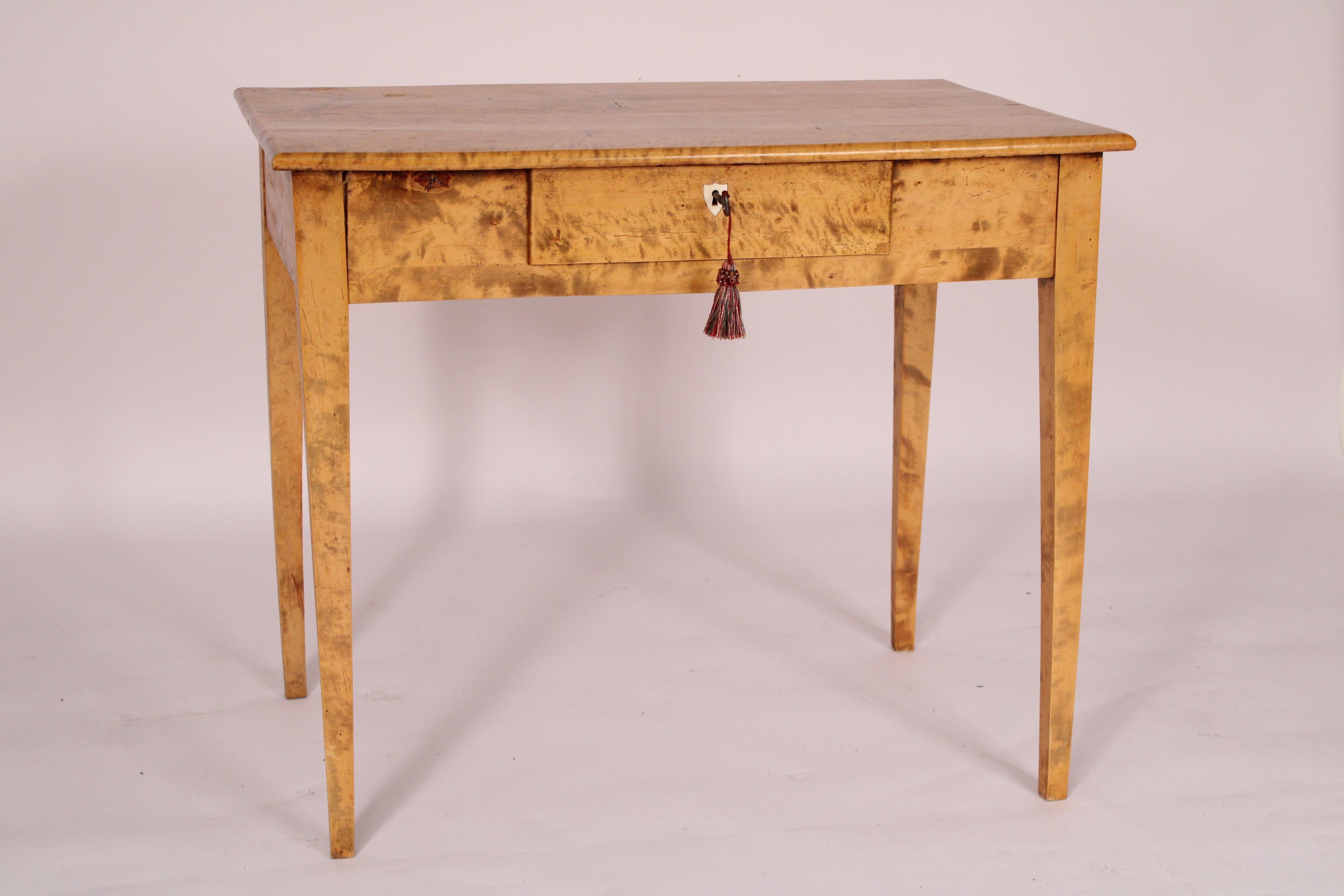 European Biedermeier Tiger Maple Writing table