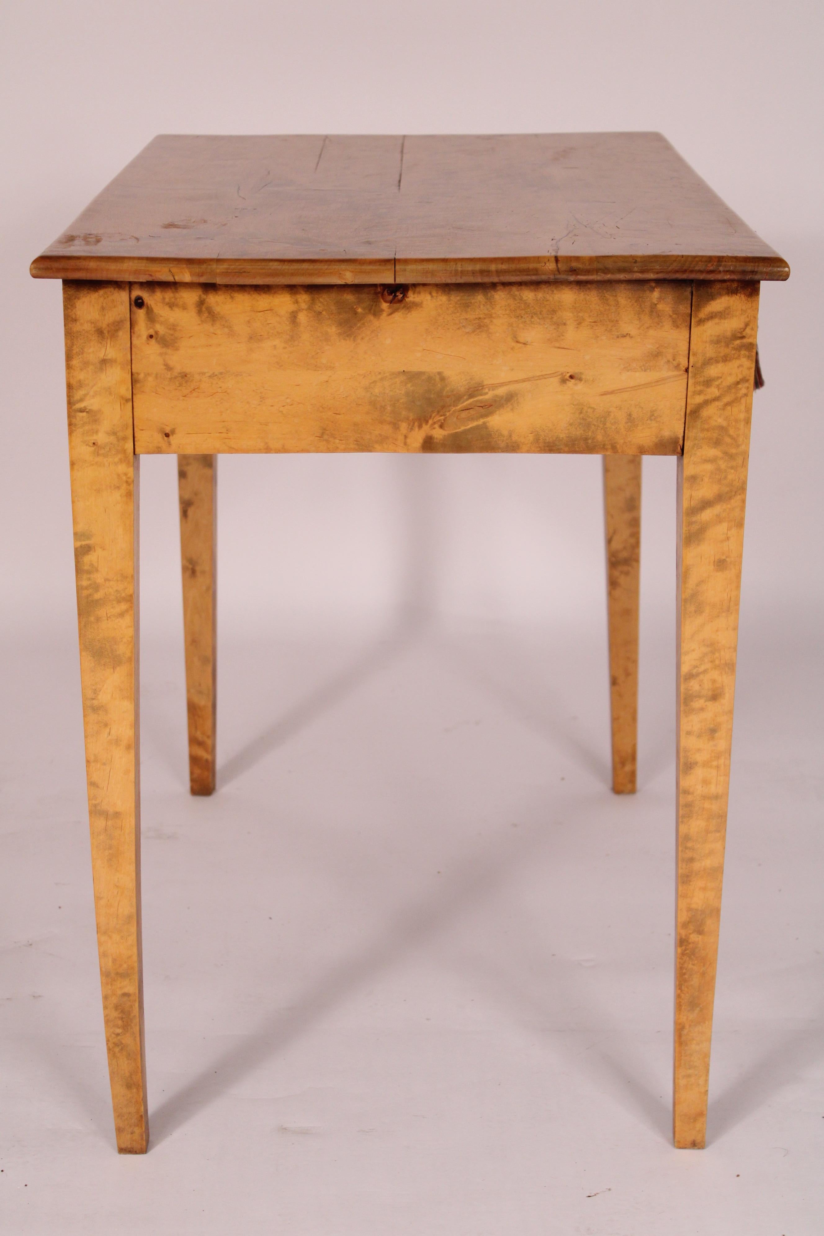 Biedermeier Tiger Maple Writing table In Good Condition In Laguna Beach, CA