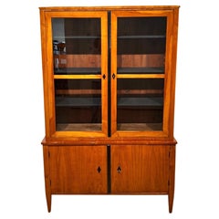 Biedermeier Top Showcase or Vitrine, Cherry wood, South Germany circa 1830