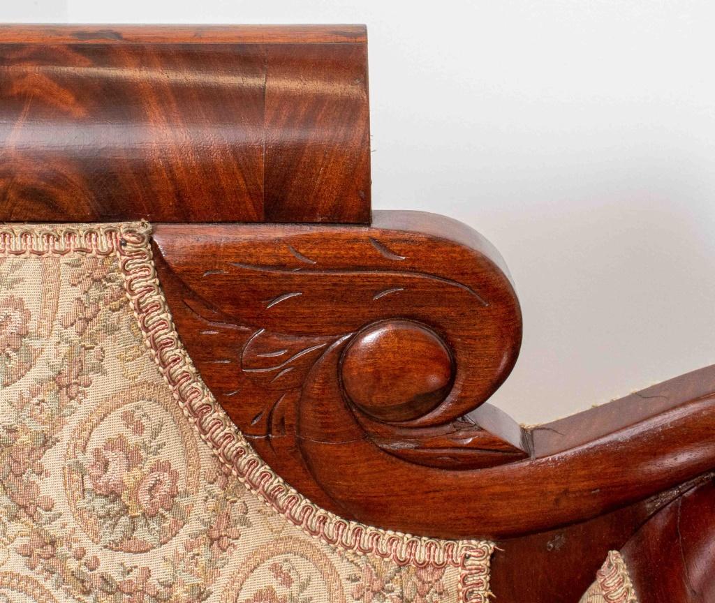 Wood Biedermeier Upholstered Sofa