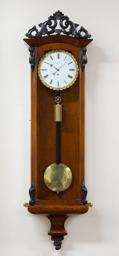 Reloj de pared regulador Biedermeier Vienna de A.Mayer en Wein