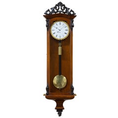 Antique Biedermeier Vienna Regulator Wall Clock by A.Mayer in Wein