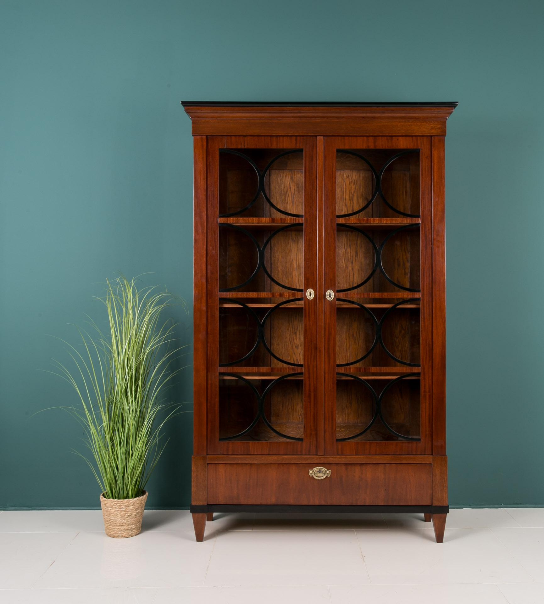 Mahogany Biedermeier Vitrine, Austria, 19th Century