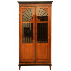 Antique Biedermeier Vitrine or Bookcase, Cherry, South Germany, circa 1820