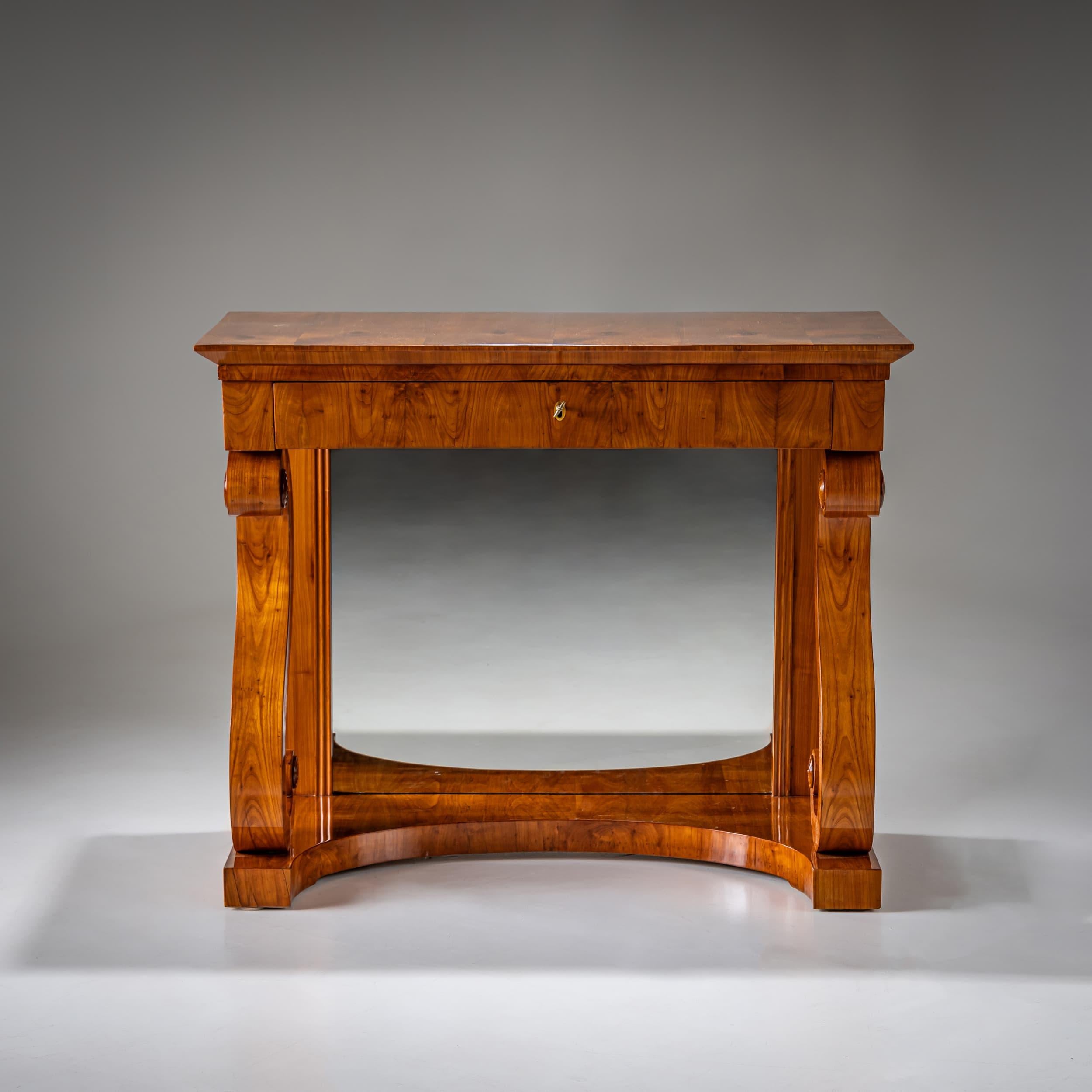Impiallacciato Console da parete Biedermeier, 1830 circa in vendita